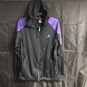 Men's Jordan CP3 Chris Paul Full Zip Black Purple Jacket small